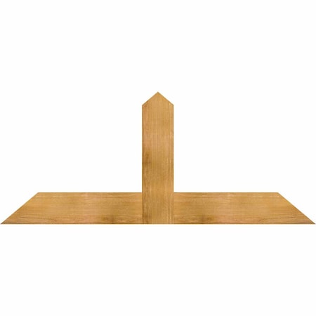 Ekena Millwork Portland Rough Sawn Timber Gable Bracket, Western Red Cedar, 60"W x 25"H x 2"D x 6"F, 10/12 Pitch GBW060X25X0206POR00RWR